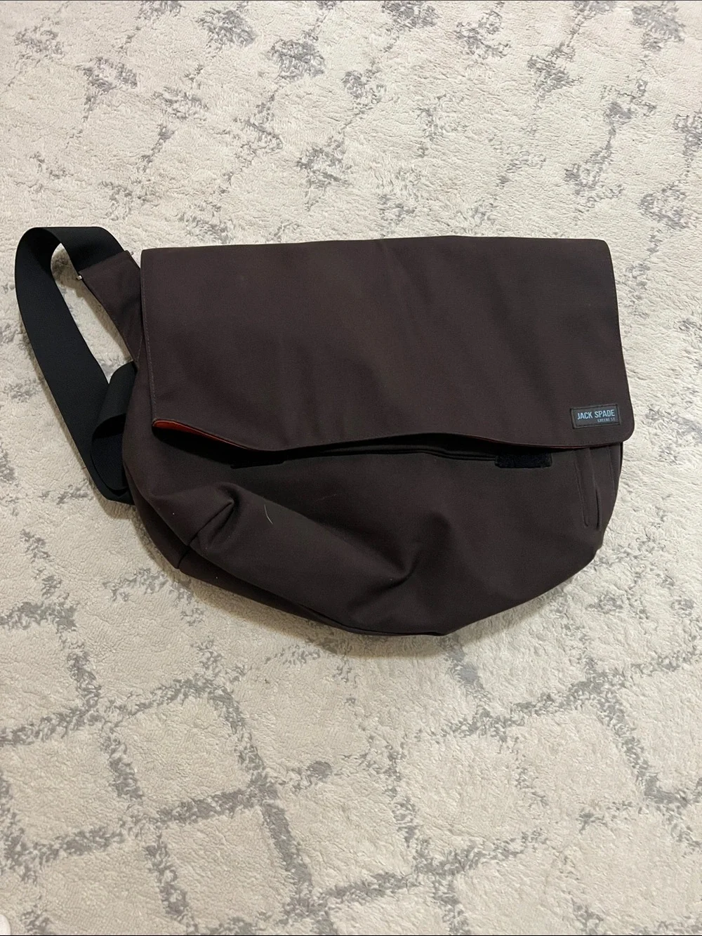 Jack Spade Dark Brown Messenger Bag with Black Strap